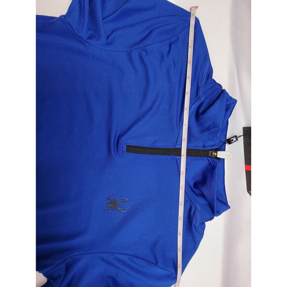 NWT. SPYDER ACTIVE QUARTER FRONT ZIP SIZE SMALL ROYAL BLUE - Picture 11 of 11